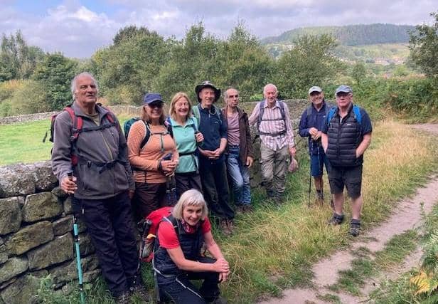 Ramblers get ready for their 11.5 mile strenuous hike