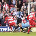 Francis Tierney fires home to secure Rovers' return to the Football League