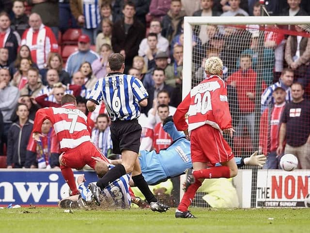 Francis Tierney fires home to secure Rovers' return to the Football League