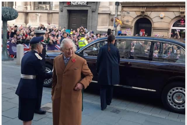 King Charles III during his visit to Doncaster to bestow city status.