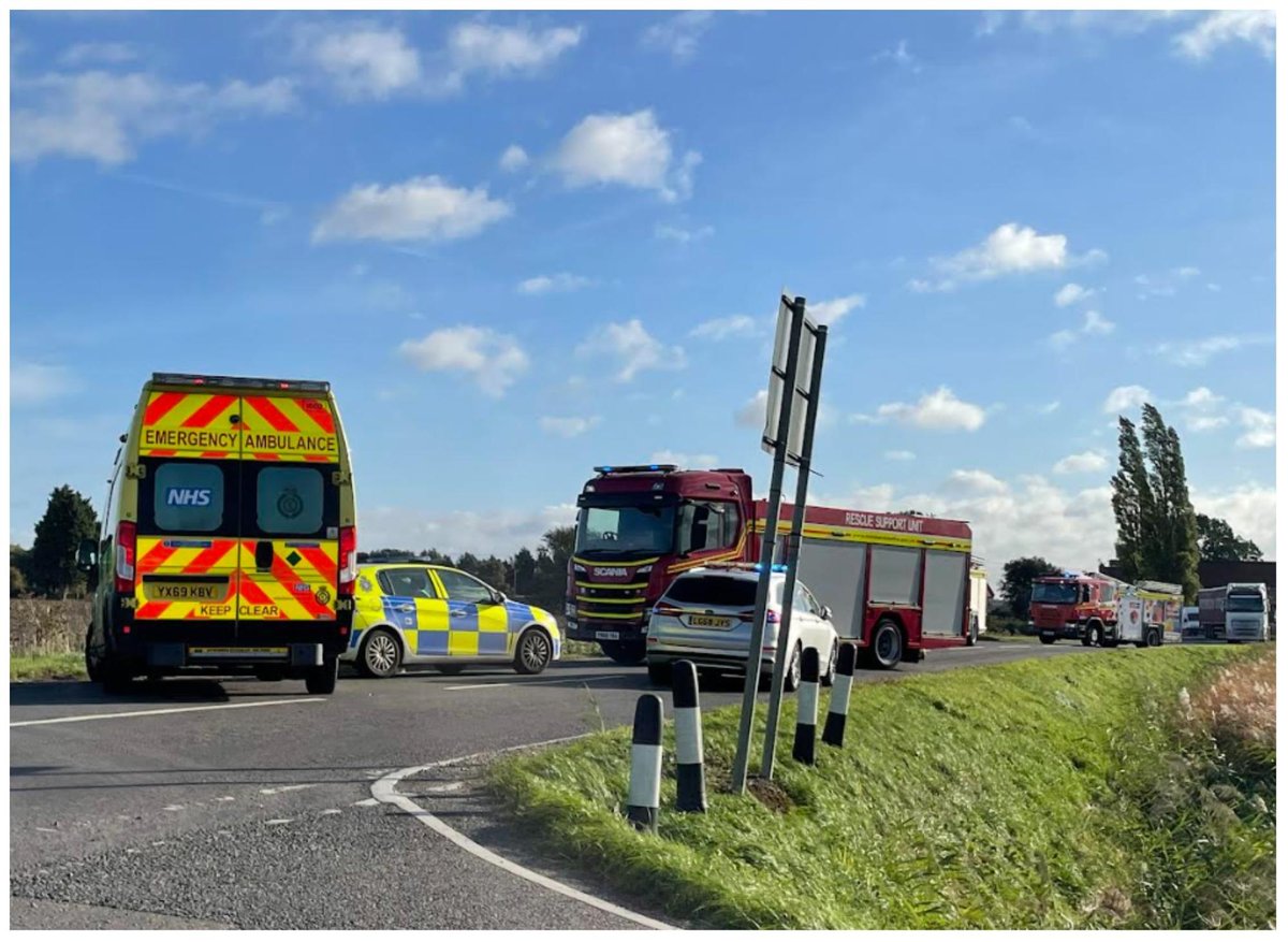 Emergency services flock to scene of serious road incident near Doncaster
