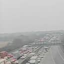 A man died following a collision which closed the M18/M180 intersection for several hours.