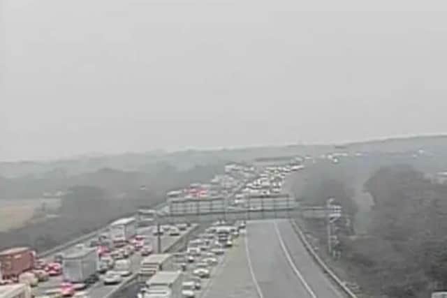 A man died following a collision which closed the M18/M180 intersection for several hours.