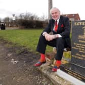 Stainforth Deputy Mayor Keith Allsopp, Chairman of Hatfield Main Heritage Trust, pictured at the site along East Lane, which will become a Memorial Garden. Picture: NDFP-16-02-21-Memorial Garden 2-NMSY