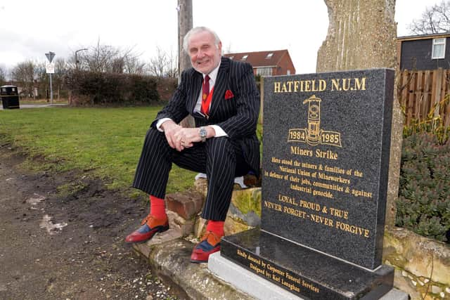 Stainforth Deputy Mayor Keith Allsopp, Chairman of Hatfield Main Heritage Trust, pictured at the site along East Lane, which will become a Memorial Garden. Picture: NDFP-16-02-21-Memorial Garden 2-NMSY