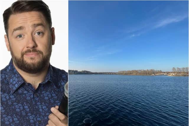 The comedian compared Doncaster's Lakeside to Lake Como in Italy. (Photo: Jason Manford).