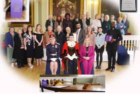 Cantley Neighbourhood Centre Volunteers receiving the King's Award for outstanding voluntary services.