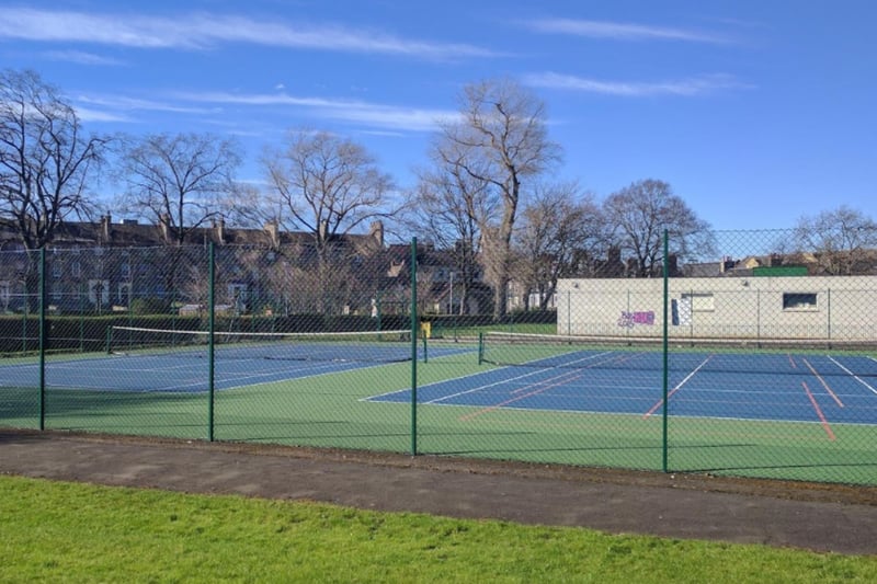 Leith Links Tennis Park offers three courts for tennis players.