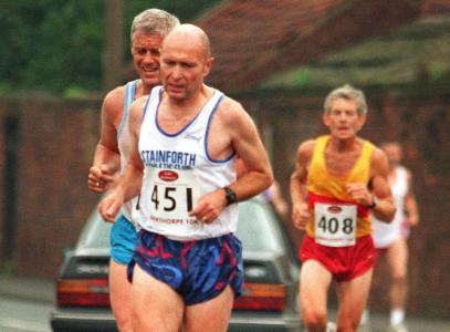Doncaster man Pete Rowland in action during a race in 1997.