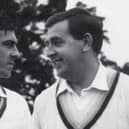 Mike Cowan, right, with Fred Trueman.