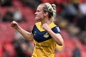 Jasmine Saxton celebrates scoring. Picture via @donnybelles