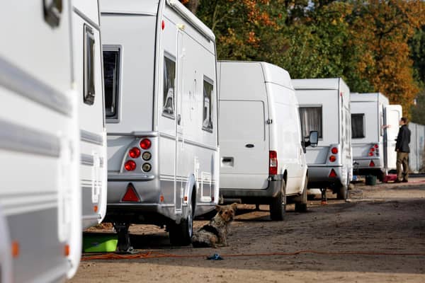 More traveller caravans in Doncaster.