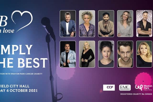 Simply The Best all-star charity concert launching BB With Love at Sheffield City Hall on October 4