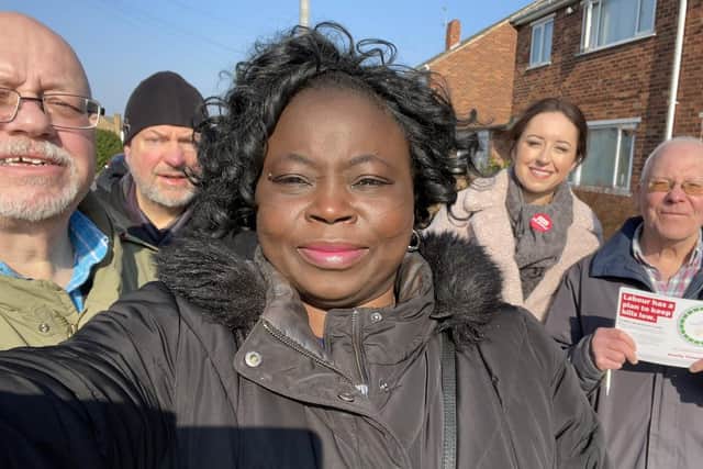 Councillor Yetunde Elebuibon, who recently won the Wheatley Hills & Intake by-election for Labour, said on social media that she was ‘the point of attack’ after she attended a meeting at Ennerdale Hall in the ward.