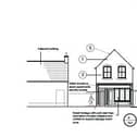 Diagram of the front and side elevations of the approved unit. Credit: Anthony Snowden.
