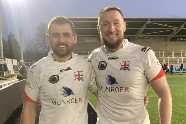 Doncaster cop Daniel Preston-Routledge (right) has gained international honours representing the police in rugby union.