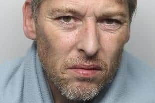 Pictured is Gavin Pearson, aged 42, of Glyn Avenue, Doncaster, who was jailed at Sheffield Crown Court for 13 months after he admitted affray and possessing a bladed article in a public place in Cantley, Doncaster.