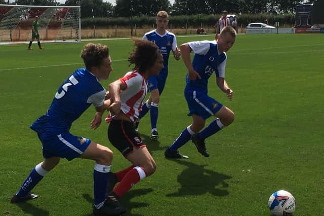 Lincoln City U18s v Doncaster Rovers U18s. Photo: Andrew Webb