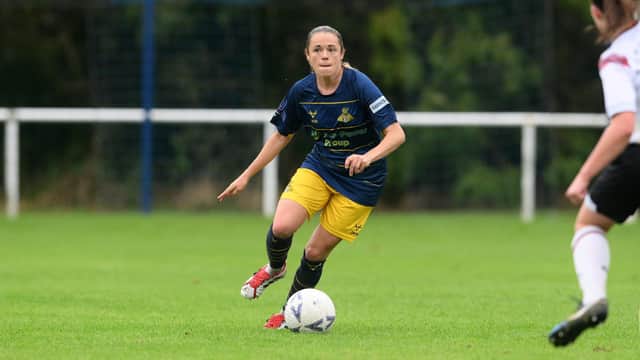 Lindsey Tugby-Andrew was on the scoresheet for Belles on a day when they suffered a painful late defeat