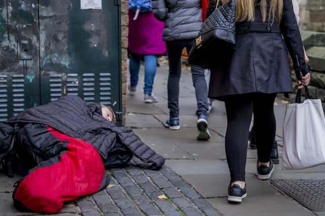 Stock - homeless rough sleeper