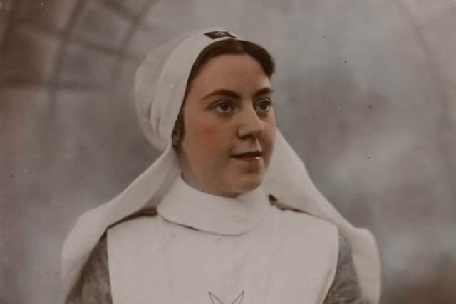 Doris May Kitchingpictured during her war time nursing career.  Picture: Liz Mockler D4261LM