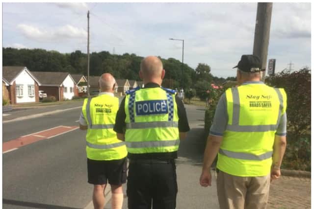 Members of the public joined the operation against speeding drivers in Kirk Sandall.