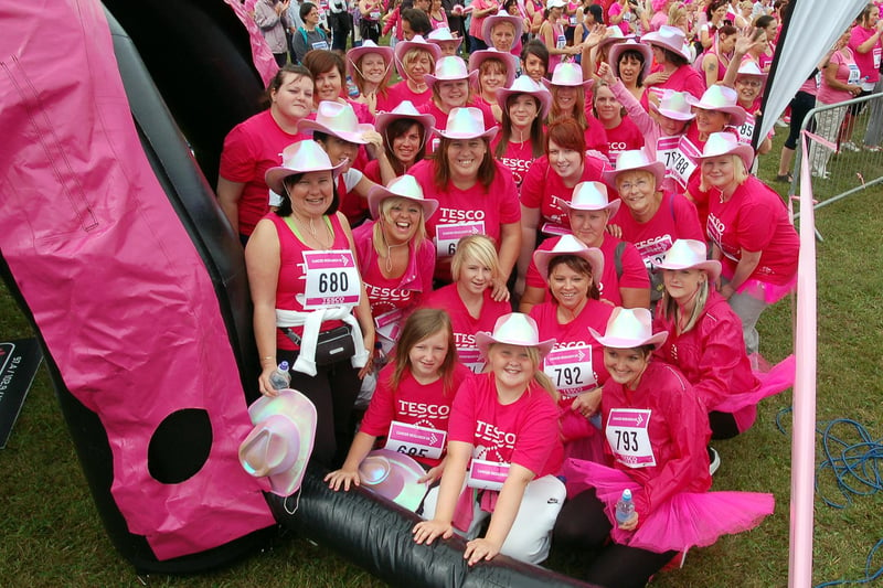 Dinnington Tesco's ladies, ready for the Race For Life.