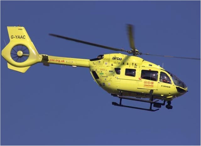 The air ambulance was called to an incident in Wheatley.