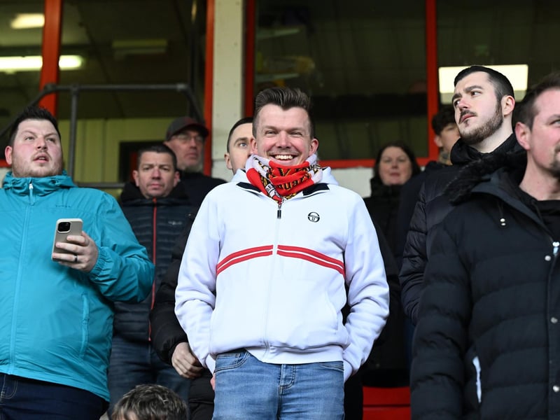 Doncaster Rovers fans watch the defeat at Walsall.