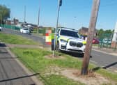 Police outside Sandringham Road Primary School this morning