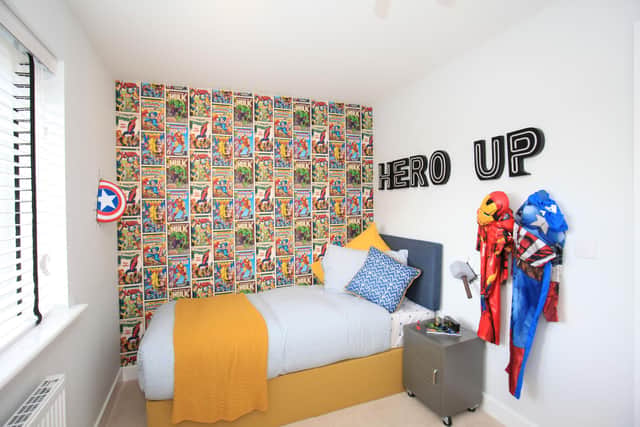 A bedroom in one of the stunning show homes