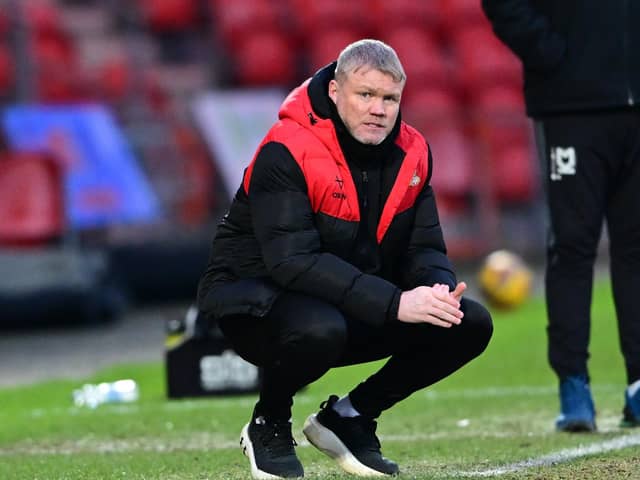 Picture Howard Roe/AHPIX LTD; Football, SkyBet; League Two; 
Doncaster Rovers v MK Dons ;
1/2/2025  3.00 pm; Eco-Power Stadium; 
Doncasters'  manager Grant McCann
