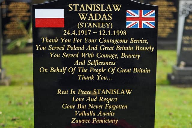 The Headstone of WW2 hero Stanislaw Wadas. Picture: NDFP-10-11-20-WW2Hero 2-NMSY