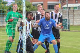 Owen Fieldsend in action for Armthorpe. Photo: Steve Pennock