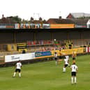 A general view inside of the Jakemans Community Stadium, home of Boston United. Photo: Alex Pantling/Getty