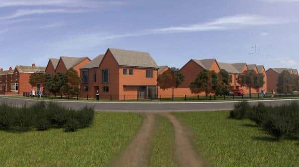 Artist impression of the new homes set to be built