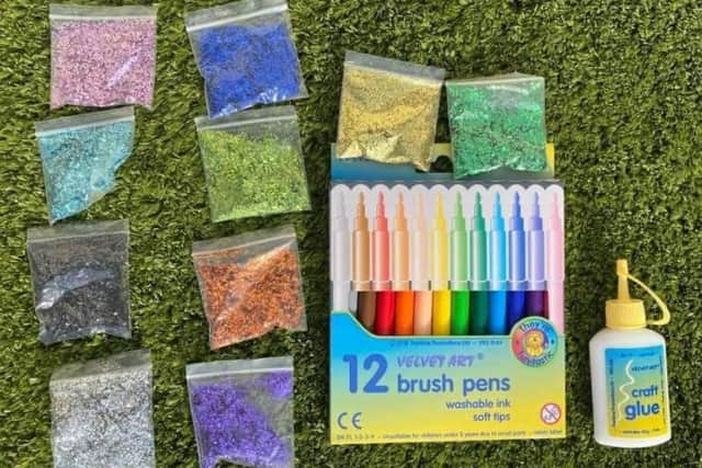 Art packs for the winners of the drawing competition.