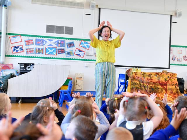 Professional storyteller Beth Guiver delivered storytelling sessions to reception and nursery pupils at Grange Lane Infant Academy in Rossington.