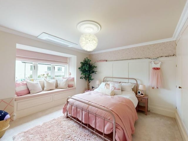 One of the double bedrooms in the Whin Hill Road property.