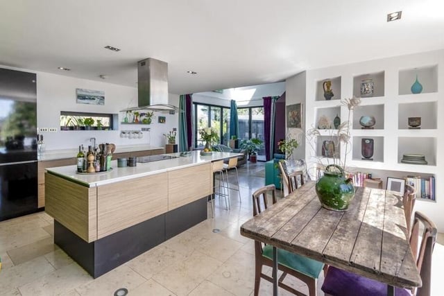 The large, open plan family kitchen.