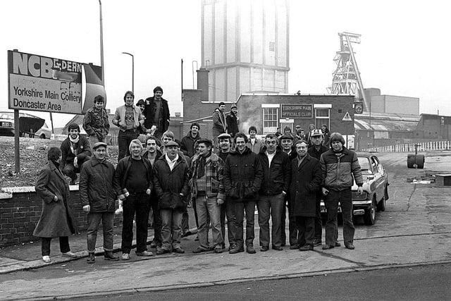 Pickets at the Yorkshire Main Colliery during the miners strike in March 1984