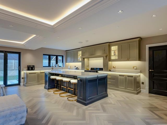 A stand-out, high spec kitchen with large central island.