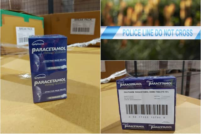 Paracetamol tablets worth £30,000 were stolen from a lorry parked overnight in Barnsley while the driver slept