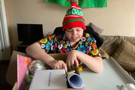 Huge Doncaster Rovers’ fan Kian was all smiles when his special parcel arrived