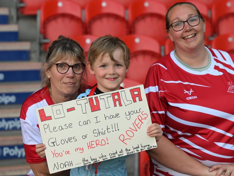 The Doncaster Rovers fans who saw their side beaten on penalties by Crewe Alexandra.