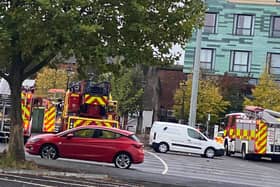 Fire crews outside the Premier Inn in Doncaster. (Photo: Gary McLelland).
