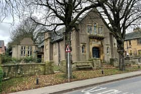 A front view of the building that's for sale in the leafy village of High Melton.