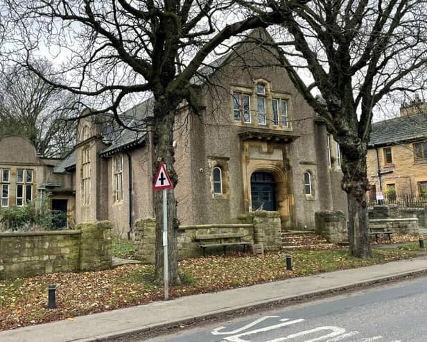 A front view of the building that's for sale in the leafy village of High Melton.