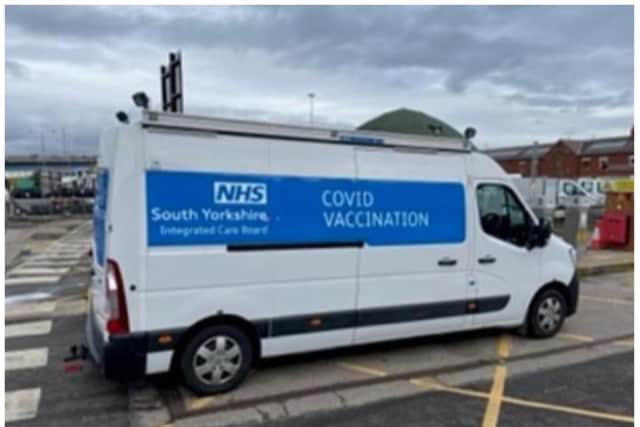 The vaccine van is touring Doncaster.