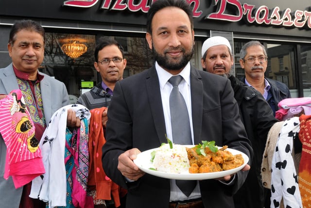 A fund raising night at the Indian Brasserie for clothes to send to people in Bangladesh. Who can you recognise?